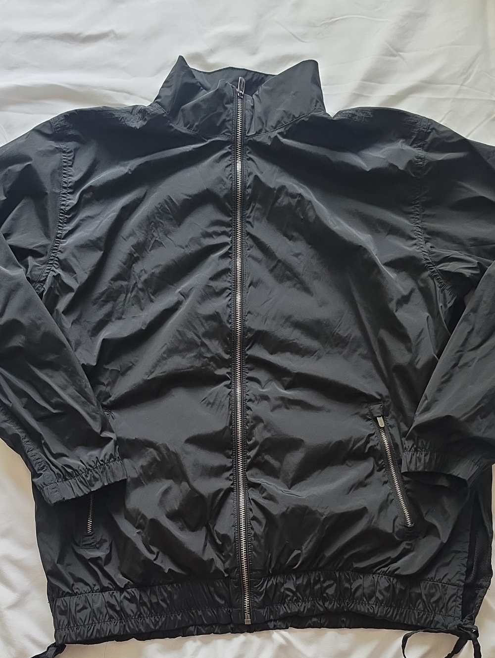 Athleta Black Full-Zip Windbreaker Jacket